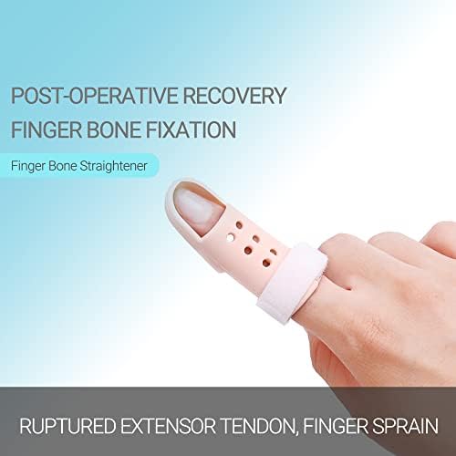 2 Pieces Finger Splint Mallet Finger Support Finger Splint Brace Plastic Protector for Adjustable Finger Immobilizer for Basketball Finger Joint Protection