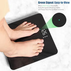 Vitafit Scale for Body Weight, High Accuracy 0.1lb by Our Professional Factory Since 2001, Digital Weight Scale LED and Step On, 3*AAA Batteries Included, 400lb/182kg, Spray Silver Black