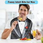 Funny Adult Bibs for Women Men, Washable and Reusable Bibs for Adults, Dining Clothing Protectors Novelty Gag Gifts