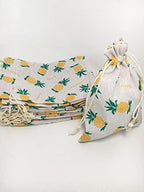 Autupy 20 Pack 5.5 x 3.9 Inch Pineapple Drawstring Pouch Pineapple Favor Bags for Hawaiian Tropical Party Luau Party Birthday Party Decoration