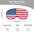 American Flag Eye Mask Sleeping Mask Red White Stripes Stars Blue Sleep Masks Silky Soft Eye Cover for Women Men Shading Blindfold for Air Travel Sleeping