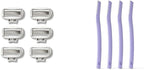 FLAMINGO Women's 5-Blade Razor Refills (6ct) & Facial Razors with Single Blade (4ct) Bundle