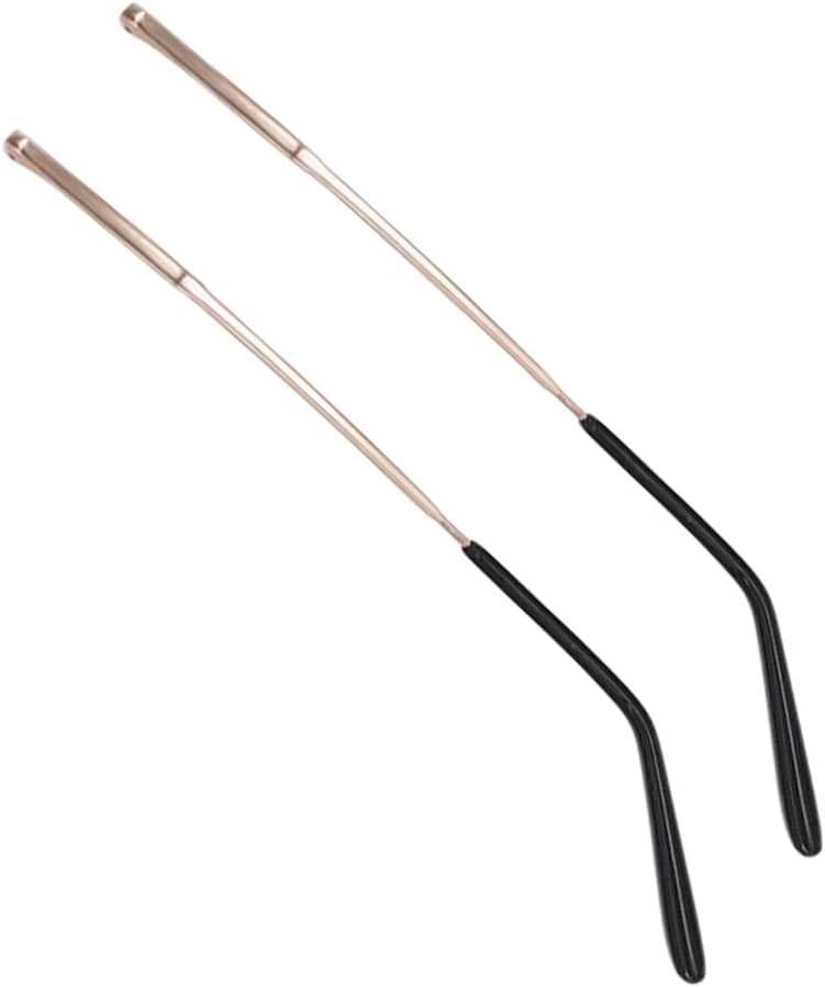 GeRRiT glasses arms, Eyewear Leg, Glasses Temple, Metal Eyeglass Temples Arms Glasses Replacement Parts Double Teeth Spacing 1mm Sunglasses Frame Repair, 1 Pair Rose Gold