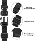 Ayaport Utility Straps with Buckle 40" Quick-Release Adjustable Nylon Straps Black 2 Pack