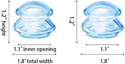 Silicone Cupping Set Vacuum Suction Cupping Therapy Sets for Body Massage, Deep Tissue Myofascial Release, Pain Relief, Muscle Relaxation & More (S (2 pcs))