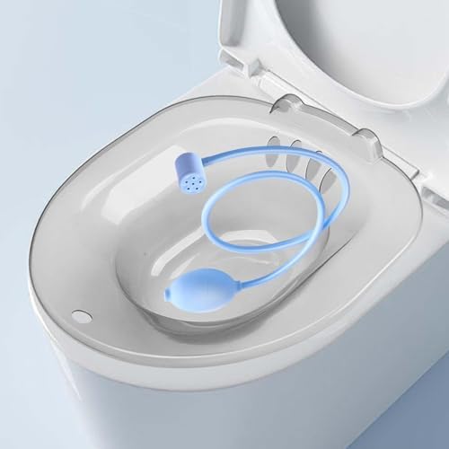 predolo Cleansing Basin for Sitting Bath, Toilet Seat Sink for Women, Grey A