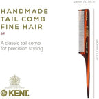 Kent 8T Rat Tail Combs Teasing Comb for Hair Styling and Sectioning, Handmade Fine Tooth Comb Parting Combs for Braiding Hair and Styling for Women, Saw Cut and Hand Polished, Made in England