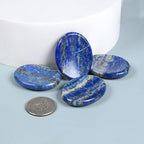 Lapis Lazuli Crystals Healing Thumb Worry Stone Pocket Palm Meditation Crystal Oval Gemstone