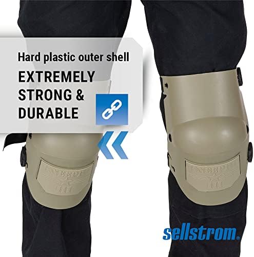 Sellstrom Ultra Flex KneePro Professional Knee Pads for Men & Women with Thick Foam Cushioning & Heavy Duty Hard Outer Shell - Adjustable Straps with Speed-Clips & Ergonomic Metal Hinges - for Construction Work, Gardening, Roofing, Flooring