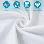 UKCOCO Satin Massage Table Sheet with Face Breath Hole, Skin-Friendly Beauty Bed Cover for Spa, Salon & Massage Therapy, Reusable Facial Cradle Pad, White