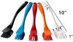 Dishwashing Brush with Hangable Long Handle, Built-in Scraper, Scrub Brush for Dish, Pans, Pots, Kitchen Sink Cleaning - 10 Inch, 4 Pack (White)