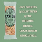 South 40 Snacks Crunchy Cashew Bar, Just 4 Ingredients, Touch of Honey (40g Bar, Pack of 12)