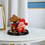 Holibanna CAI Shen Figurine God of Fortune Statue New Year Ornament Resin Desktop Decoration Chinese Decorations for Car