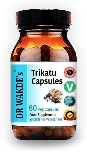 DR WAKDE'S Trikatu Capsules (60 Veg Caps, Plant-Based Supplement, Ayurvedic Herb, All Natural, Vegan)