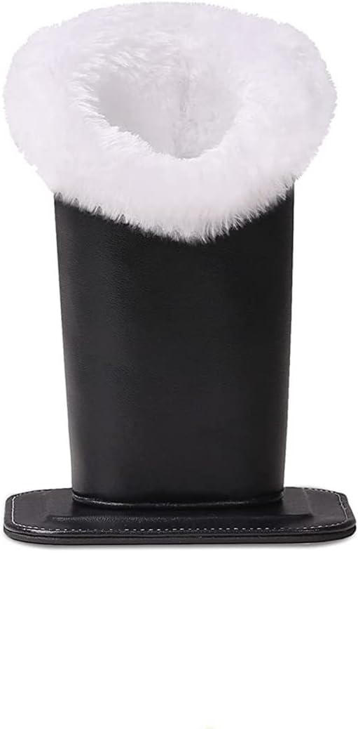 Plush Lined Eyeglass Holder, PU Leather Glasses Case with Magnetic Base, Velvet Plush Fluffy Lined Eyeglasses Case