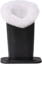 Plush Lined Eyeglass Holder, PU Leather Glasses Case with Magnetic Base, Velvet Plush Fluffy Lined Eyeglasses Case