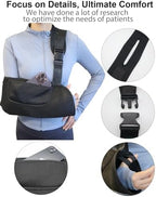 Arm Sling, Upgraded Straps, Ultimate Comfort, Convenient Pocket, Arm Sling Shoulder Immobilizer for Shoulder Injury, Elbow Injury, Wrist Injury, Fractured Bones, Rotator Cuff Support (L)