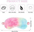12Pcs Plush Sleep Eye Mask Bulk, Cute Sleeping Mask for Kids,Furry Eyes Cover Faux Fur Blindfold for Sleepover Nap Party Supply Girls Women