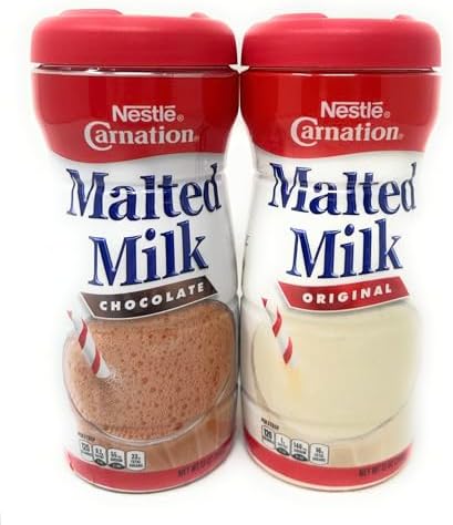 Nestle Carnation Powdered Malted Milk Variety Set - Chocolate & Original - 1 of each flavor