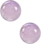 Wixine 2Pcs 20mm Natural Amethyst Quartz Stone Sphere Crystal Fluorite Ball Healing Gemstone
