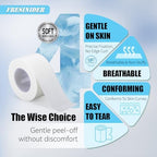 FRESINIDER Soft Paper Surgical Tape 12 Rolls, 1” x 10 Yards, Hypoallergenic Latex-Free Medical Tape for Sensitive Skin, Breathable Easy-Tear Surgical Tape for Wound Care, Bandage Fixation & First Aid