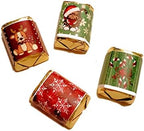 90 Labels Assorted Christmas Chocolate Nuggets Label Wrappers - 3 Sheets of 30 Labels ea. Holiday Favors.