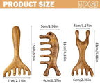 3 Pcs Scalp Massage Tool,Foot Massager Tool,Wooden Scalp Massager, Massage Comb,Foot Massage Tool,Labor Comb For Pain,For Scalp, Eye, Facial, Neck, Shoulder, 5 Touchs Therapy Comb, Massage Combs