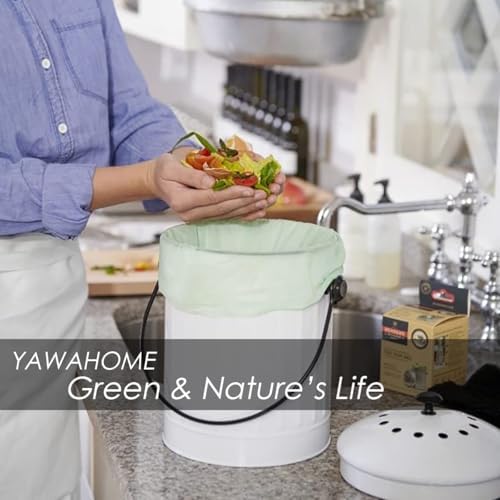 Small Trash Bags 2.6 Gallon - 100 Counts Compostable Garbage Bags, 15 L Mini Trash Can Bin Liners, Green Waste Basket Liner Unscented for Home Bathroom Office Toilet Dorm
