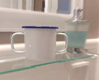 Two-Handled Steel 16 Ounce Cup for Easy Drinking with Essential Tremors and Arthritis
