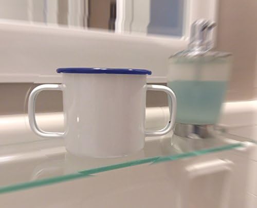 Two-Handled Steel 16 Ounce Cup for Easy Drinking with Essential Tremors and Arthritis