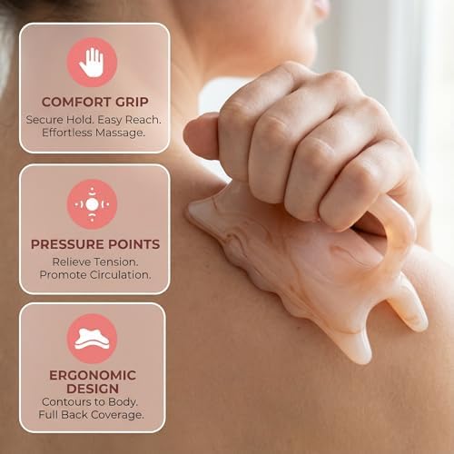 FOMIYES Handheld Pressure Point Massage Tool, Double Push Resin Full Body Manual Massagers for Shoulder, Neck, Back, Limbs, and Scalp Massage Tool Scraping Traditional Therapy