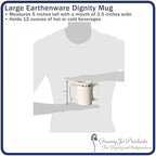 Granny Jo Products Dignity Mug Plus Sized Two Handled Mug, 12 Ouncye Capacit