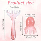 ElevateTech Head Massager Tool Scalp Comb, 2 Pcs Head Massager Comb and 1 Pcs Six Claw Manual Hair Scalp Massagers Gua Sha Tool Resin Hair SPA Acupressure Tools for Mother‘ Day Birthday Gifts