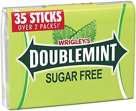 WRIGLEY'S DOUBLEMINT Mint Gum Chewing Gum Mega Pack, 35 Stick (Pack of 6)