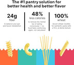 Fiber Gourmet Low Carb Pasta Variety Pack - Spaghetti, Rotini, Penne, Elbows - High Fiber, Keto Friendly, Non-GMO, Vegan, Kosher - Made in Italy with 48% Fewer Calories and Reduced Net Carbs
