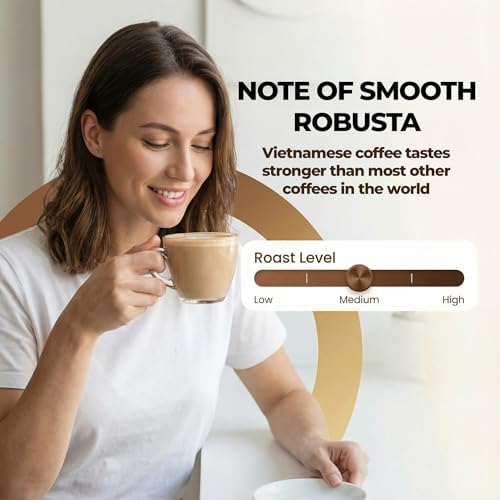 Vinacafe Instant Coffee Packets 3 in 1 Authentic Vietnamese Taste, Balanced Medium Roast Coffee Mix for Quick Preparation at Home, Office or Travel, Single Serve Sachets (Pack of 1 | 20 Sachets Per Bag)