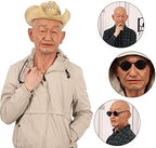 EQAIWUJIE silicone Mask Face Full Head Realistic Old Man Mask Halloween Masks Cosplay Party
