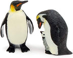 UANDME Polar Animal Toy Figurines Set, Includes Polar Bear Family & Emperor Penguin Family Figures