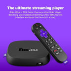 Roku Ultra - Ultimate Streaming Player - 4K Streaming Device for TV with HDR10+, Dolby Vision & Atmos - Bluetooth & Wi-Fi 6 - Rechargeable Voice Remote Pro with Backlit Buttons - Free & Live TV