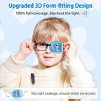 Eye Patches for Kids Glasses, Reusable Silk Eye Patch for Lazy Eye, Ambliopia Orthoptic Patches for Boys and Girls, Left Right Eye Cover for Toddler Children(Blue Astronaut, Left)