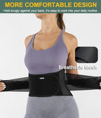 Lightweight Back Brace for Lower Back Pain Women Men, Adjustable Lumbar Support Waist Support Brace for Women Lower Back Pain Relief Products, Hip Belt Waist Belt Sciatic Nerve Brace for Women Men (Black, X-Large)