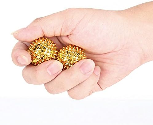 Spiky Magnetic Massage Balls, Pressing Hand Acupoints Balls, Hand Acupuncture Ball Massage Physical Body Acupressure, Manual Massage Balls Pack of 2, ABS and Magnetic Material