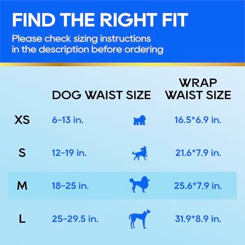 HONEY CARE All-Absorb A25 Male Dog Wrap, 50 Count, Medium, White
