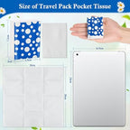 120 Pack Pocket Tissues Travel Size, 3-Ply Facial Tissue Packs, 1200 Sheets Unscented Small Mini Individual Portable Tissues with Embossed Design for Purse, Travel, Party, Holiday