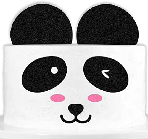Panda Cake Topper Panda Ears Eyes Cake Set Cake Decorations for Panda Themed Birthday Party