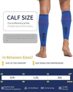 Calf Compression Sleeves - Leg Sleeves for Men and Women - Shin Splint Relief Support Brace Running Flights