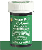 Sugarflair Food Coloring Concentrate Paste, 25 Grams Holly Green