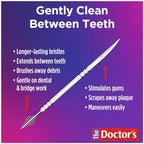 The Doctor's BrushPicks Interdental Toothpicks, Soft Rubber Dental Picks for Teeth Cleaning, Plaque Removal, Gum Care, Easy Grip Handle, 120 Count (Pack of 6)