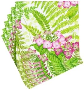 Caspari Fern Garden Cocktail Napkins - 20 Per Package