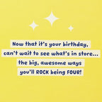 Hallmark 4th Birthday Card for Kids (Fuzzy Number)